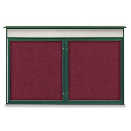 United Visual Products Open Faced Traditional Corkboard, 96x48" UV647A-BRONZE-PUMICE